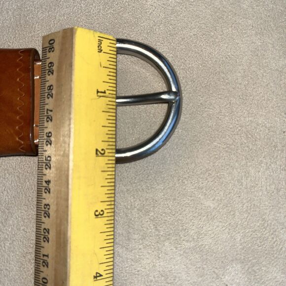 Lauren Ralph Lauren Tooled Brown Leather Belt Flower‎ Pattern Women SZ L 9101304 - Picture 10 of 16